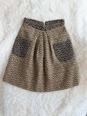 Lauren Moffatt Geometric Pattern Jacquard Mini Skirt